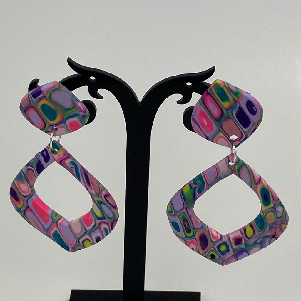 Unique Handmade Polymer Clay Stud Earrings